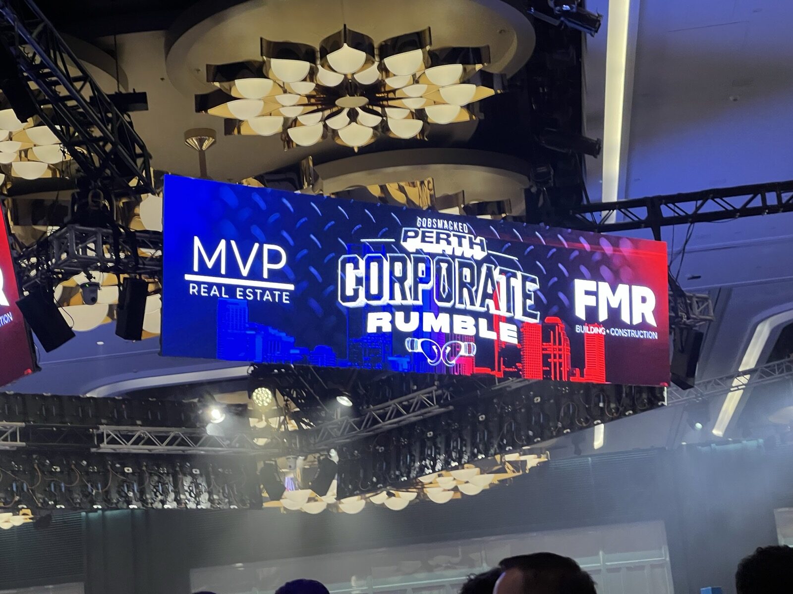 FMR Building & Construction branding at the Perth Corporate Rumble